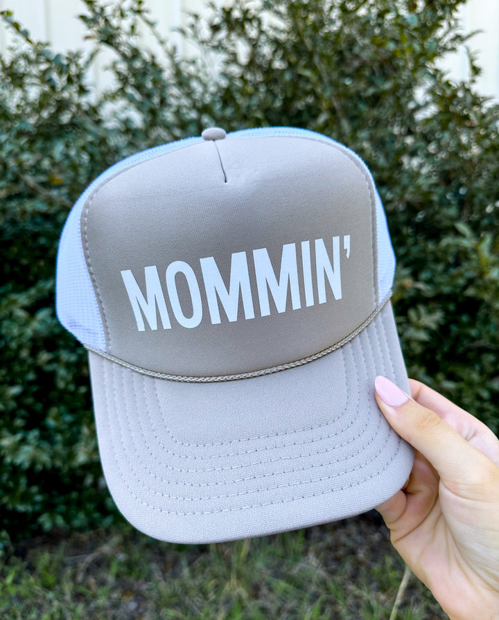 MOMMIN Khaki/White Trucker Hat