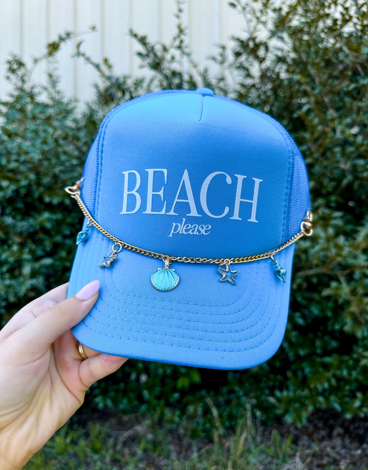 BEACH Please Cloud Blue Trucker Hat
