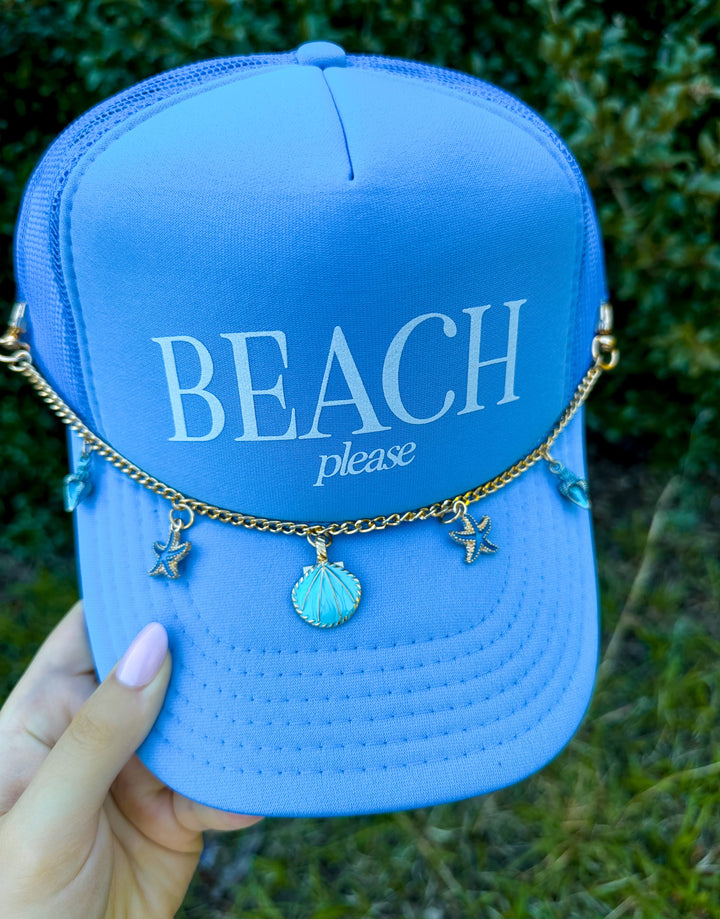BEACH Please Cloud Blue Trucker Hat