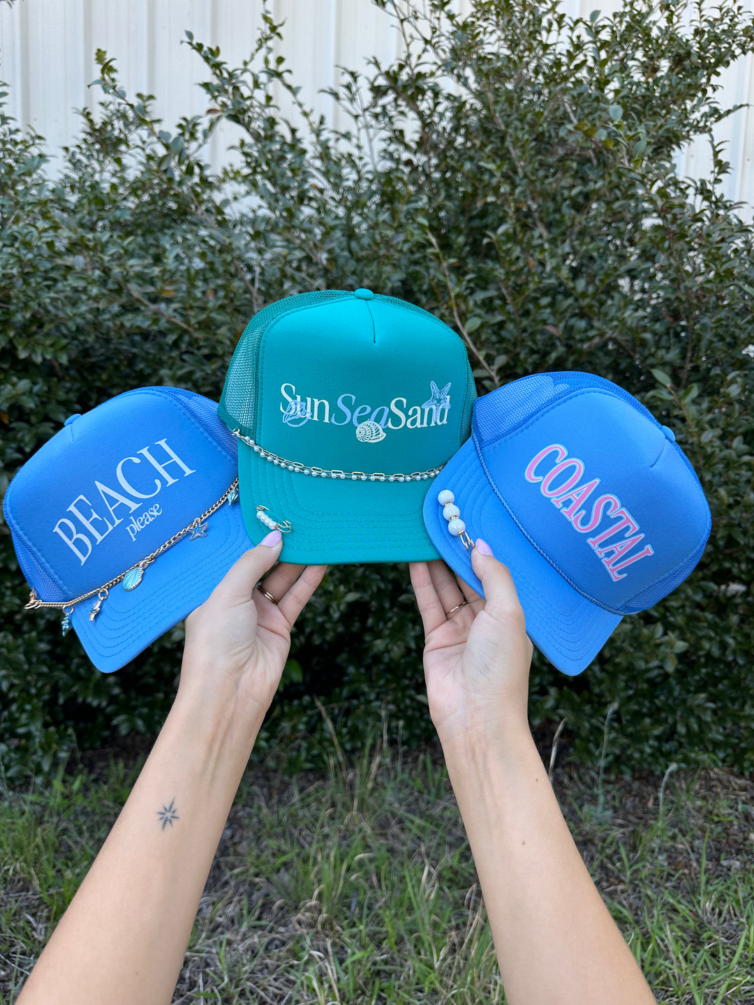 Sun Sea Sand Jade Trucker Hat
