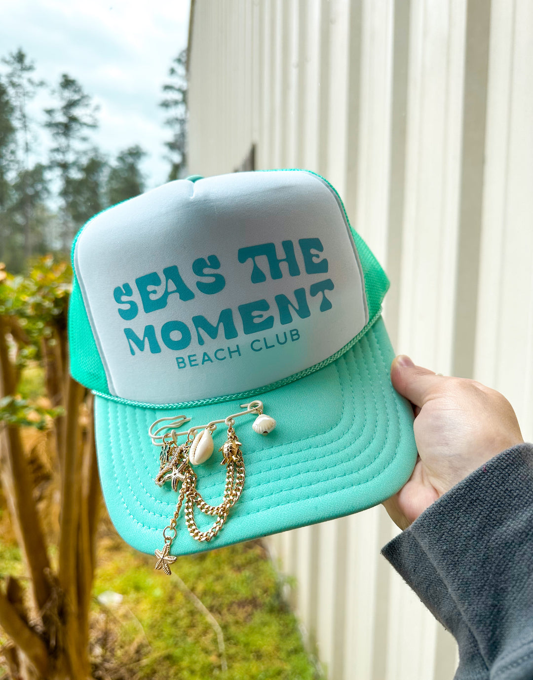 Seas The Moment White/Aqua Trucker