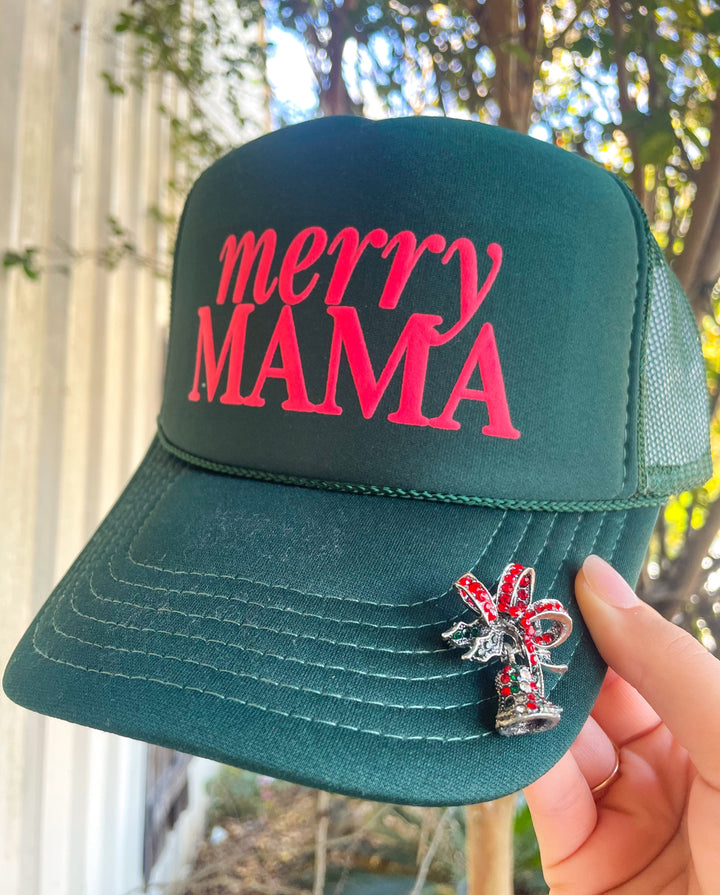 Merry Mama Dark Green Trucker Hat