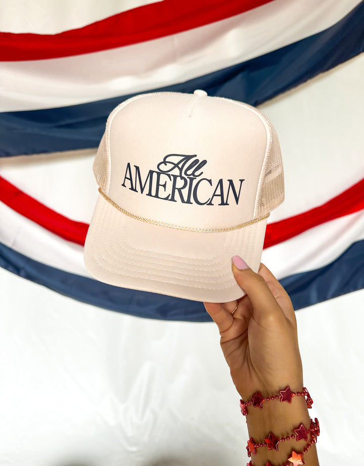 All American Cream Trucker Hat