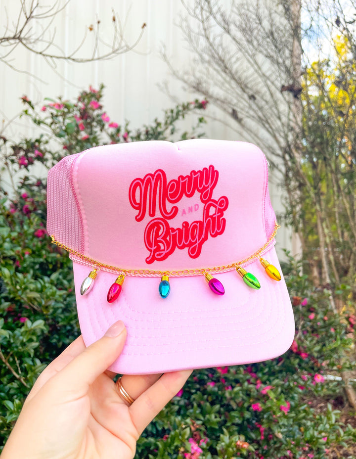 Merry & Bright Light Pink Trucker