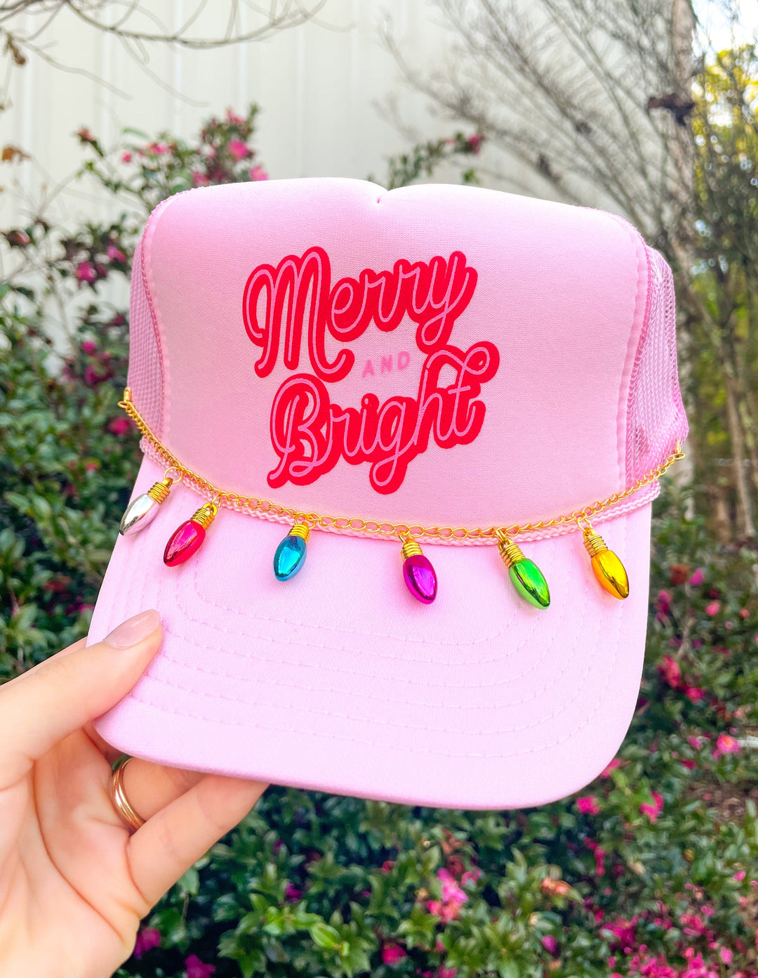 Merry & Bright Light Pink Trucker