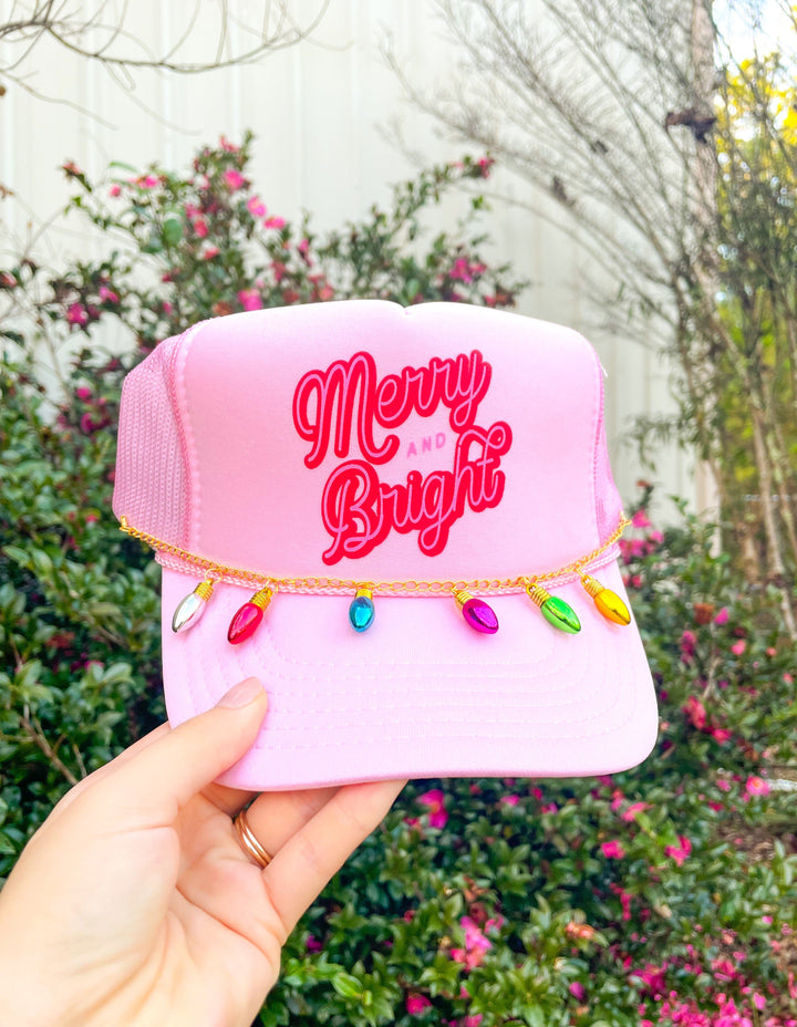 Merry & Bright Light Pink Trucker