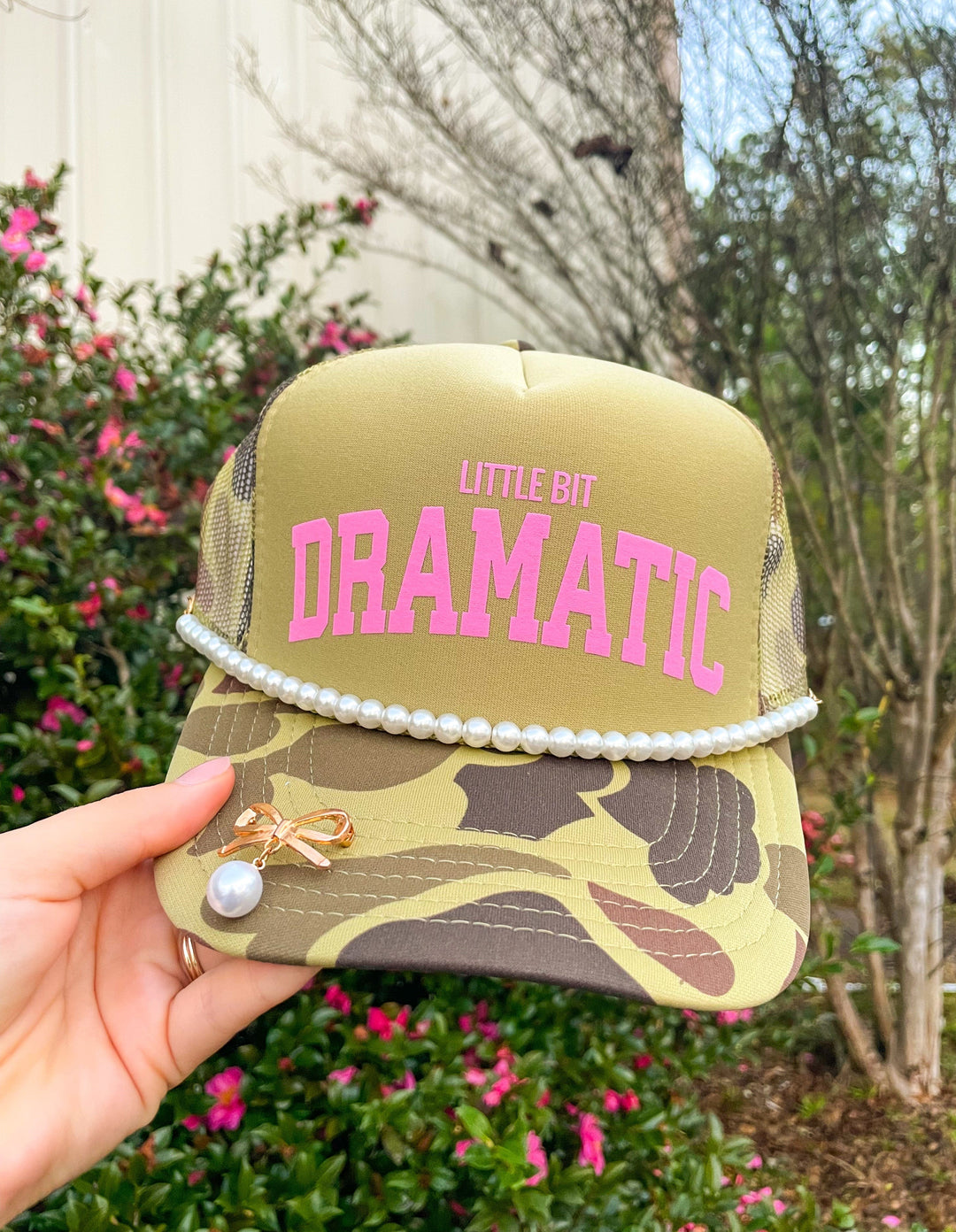 Little Bit Dramatic Two Tone Camo Trucker