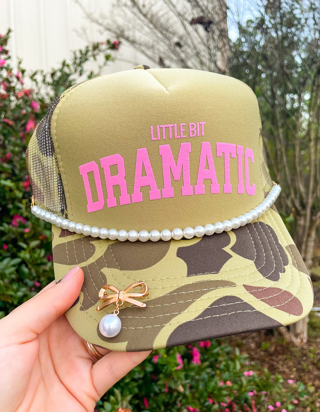 Little Bit Dramatic Two Tone Camo Trucker