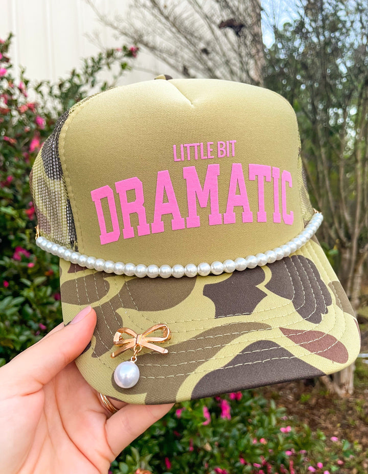 Little Bit Dramatic Two Tone Camo Trucker