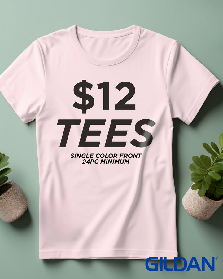 {CUSTOM 12PC MIN} Gildan Tee
