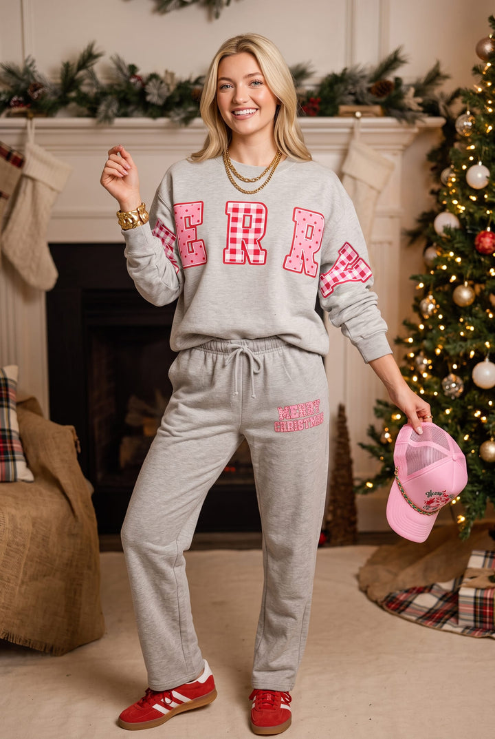 Merry Christmas Patch Sweatshirt