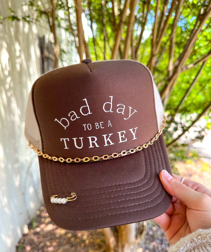Bad Day To Be A Turkey Brown & Tan Back Trucker