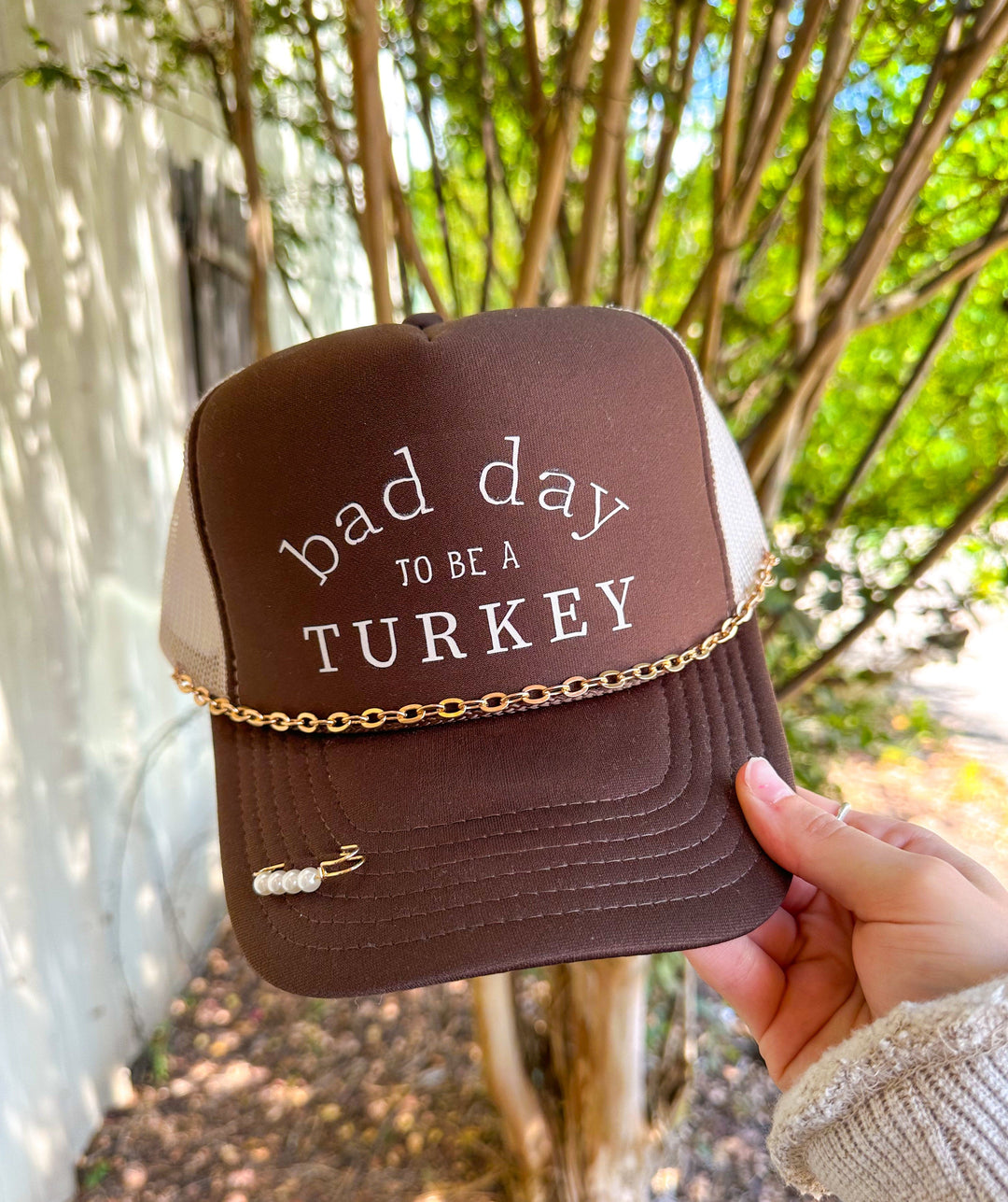 Bad Day To Be A Turkey Brown & Tan Back Trucker