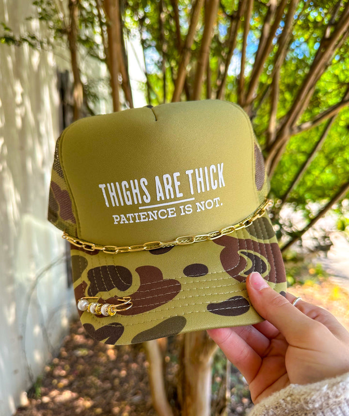 Thighs Are Thick Two-Tone Camo Trucker