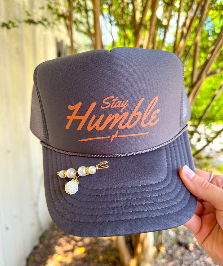 Stay Humble Charcoal Grey Trucker Hat