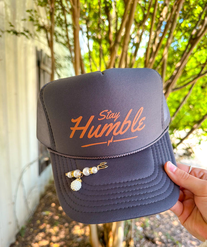 Stay Humble Charcoal Grey Trucker Hat