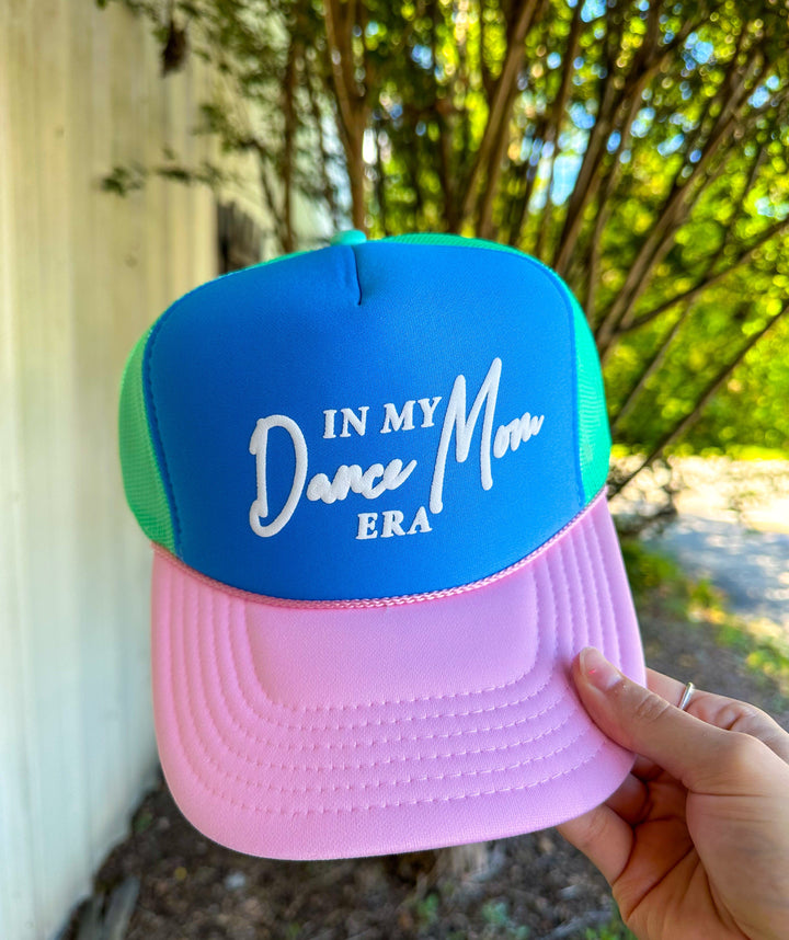 In My Dance Mom Era Multi Trucker Hat (Carolina Blue)