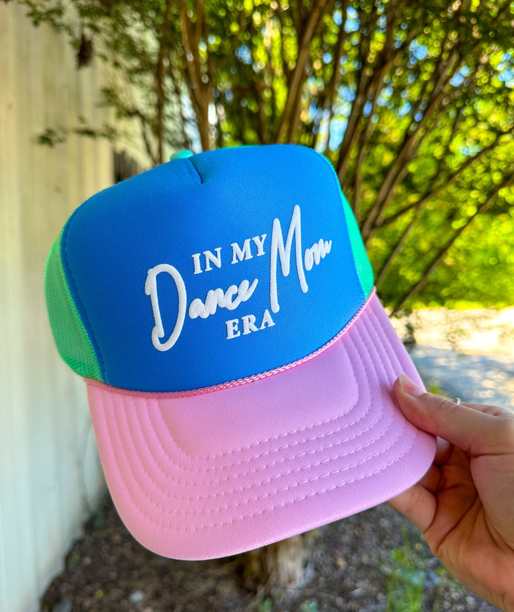 In My Dance Mom Era Multi Trucker Hat (Carolina Blue)