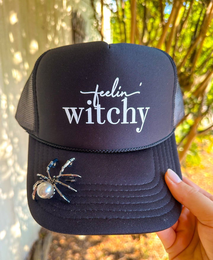 Feelin Witchy Black Trucker