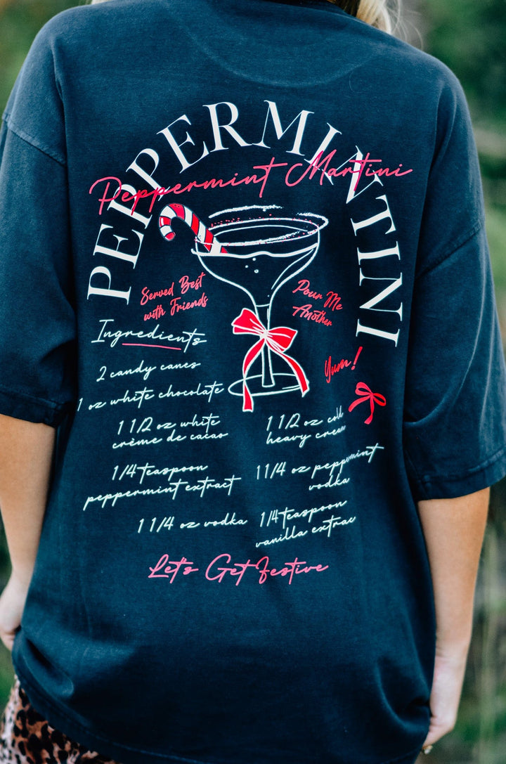 Peppermint Martini Mock Neck Tee