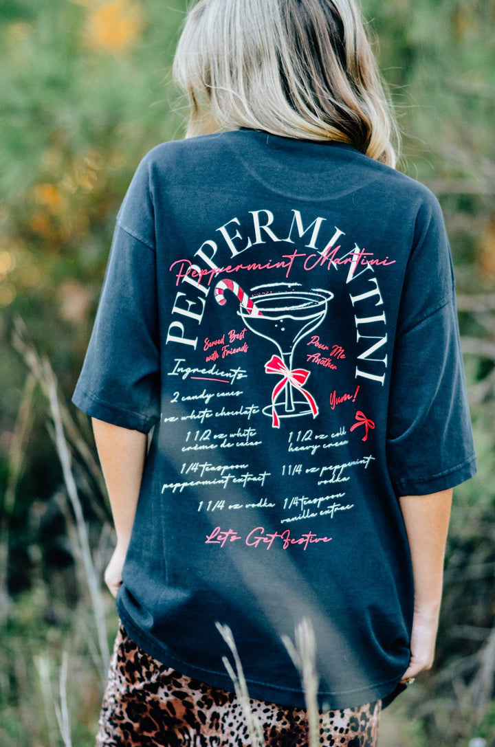 Peppermint Martini Mock Neck Tee