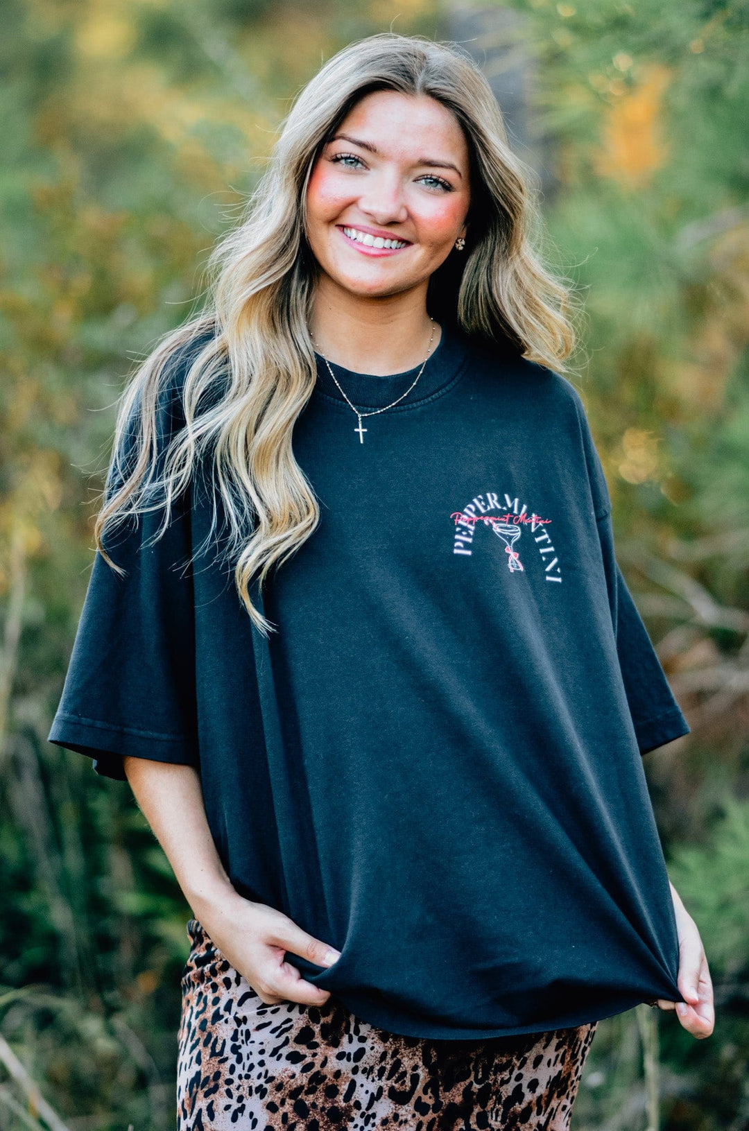 Peppermint Martini Mock Neck Tee