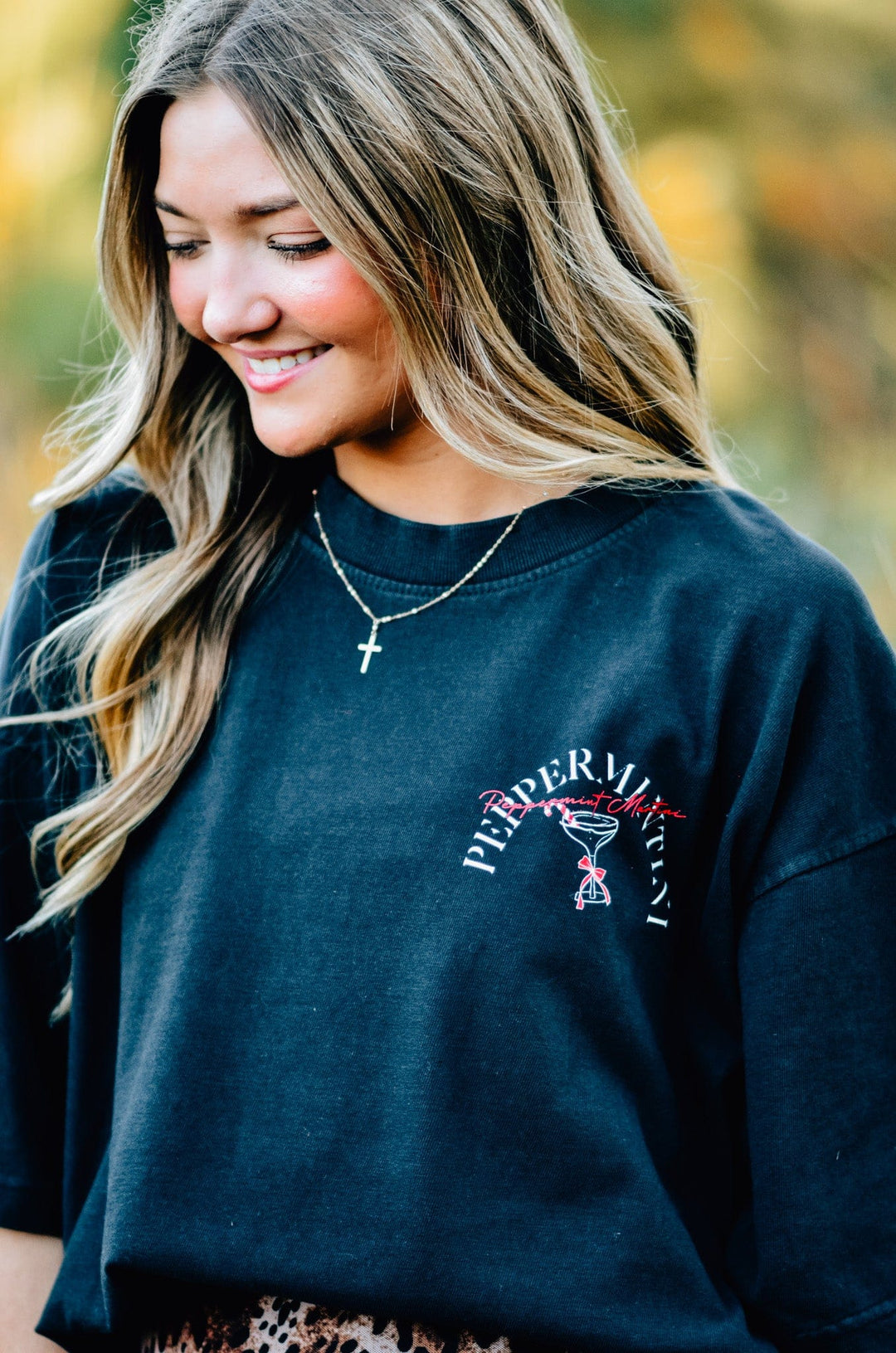 Peppermint Martini Mock Neck Tee