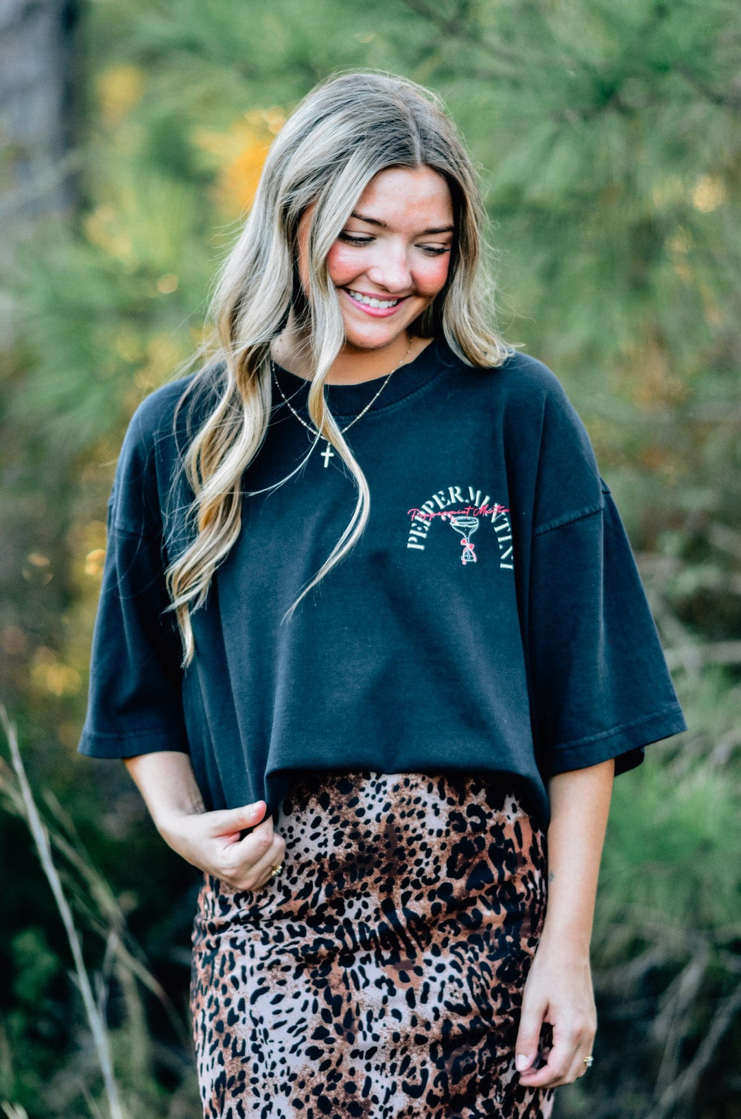 Peppermint Martini Mock Neck Tee