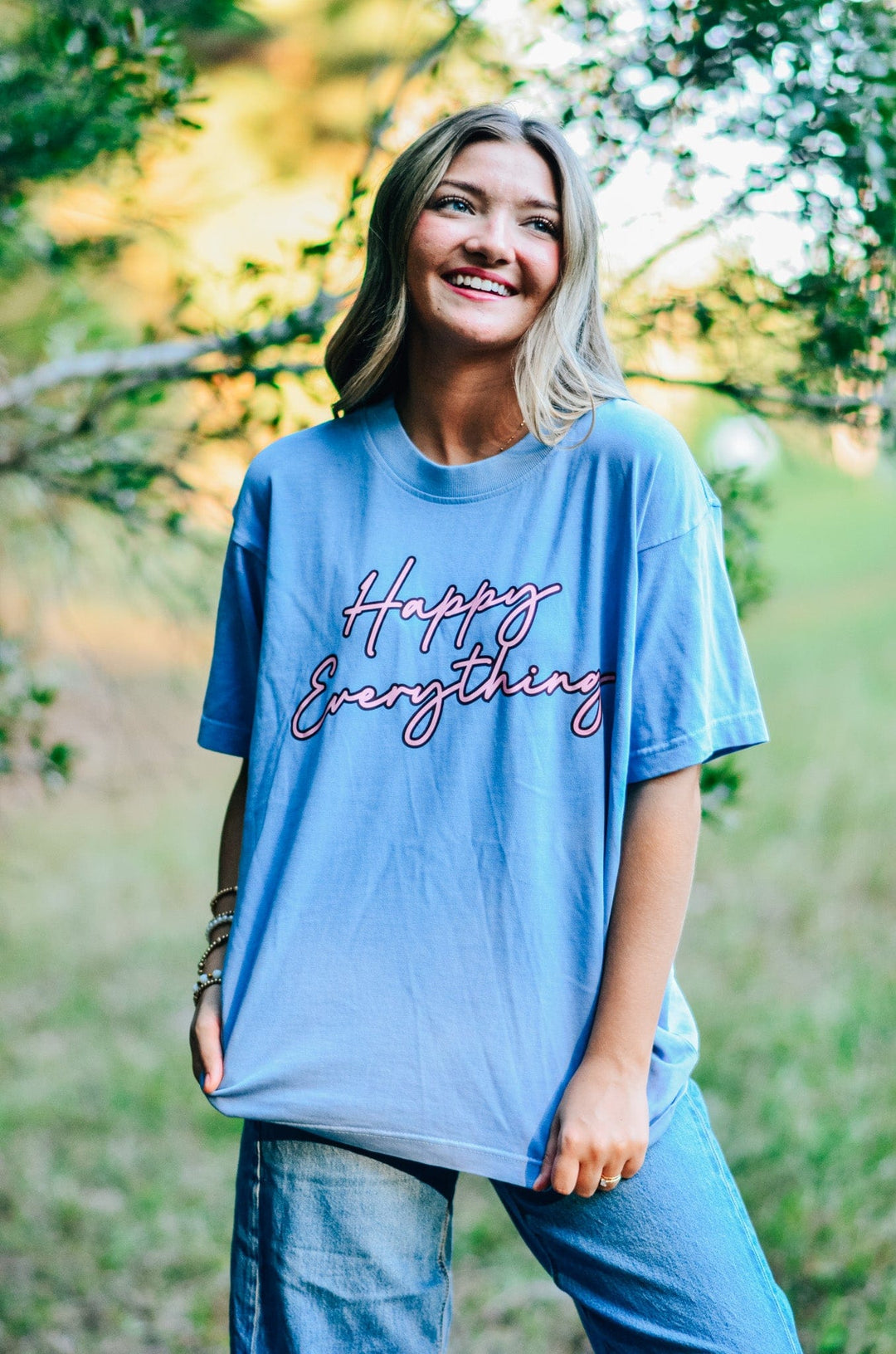 Happy Everything Mock Neck Tee