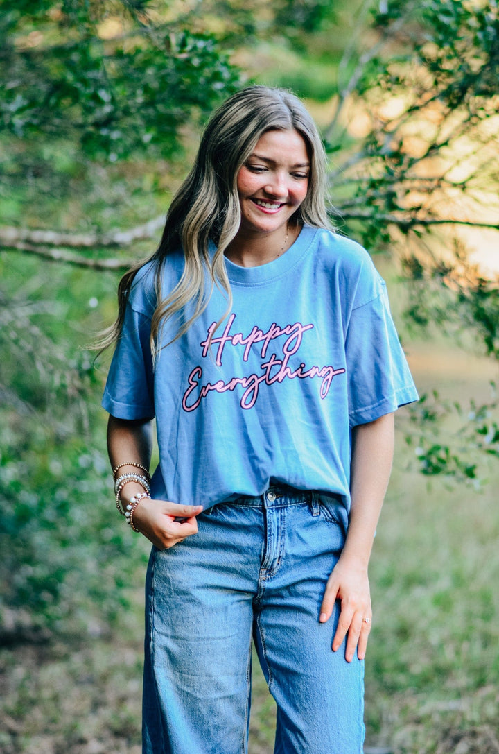 Happy Everything Mock Neck Tee