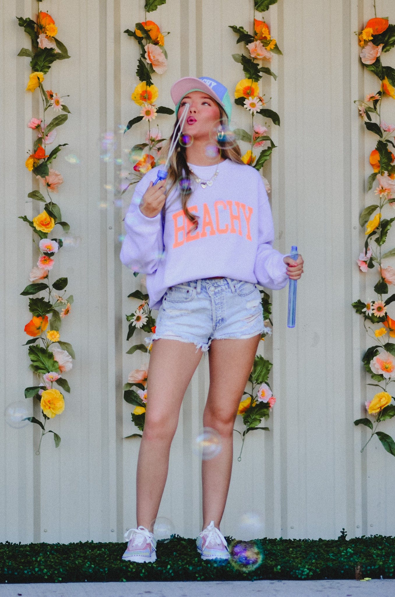 STONE  SUMMER SWEATER スウェット トレーナー BEACHY Lavender Knit Sweater – Southern Bliss Company