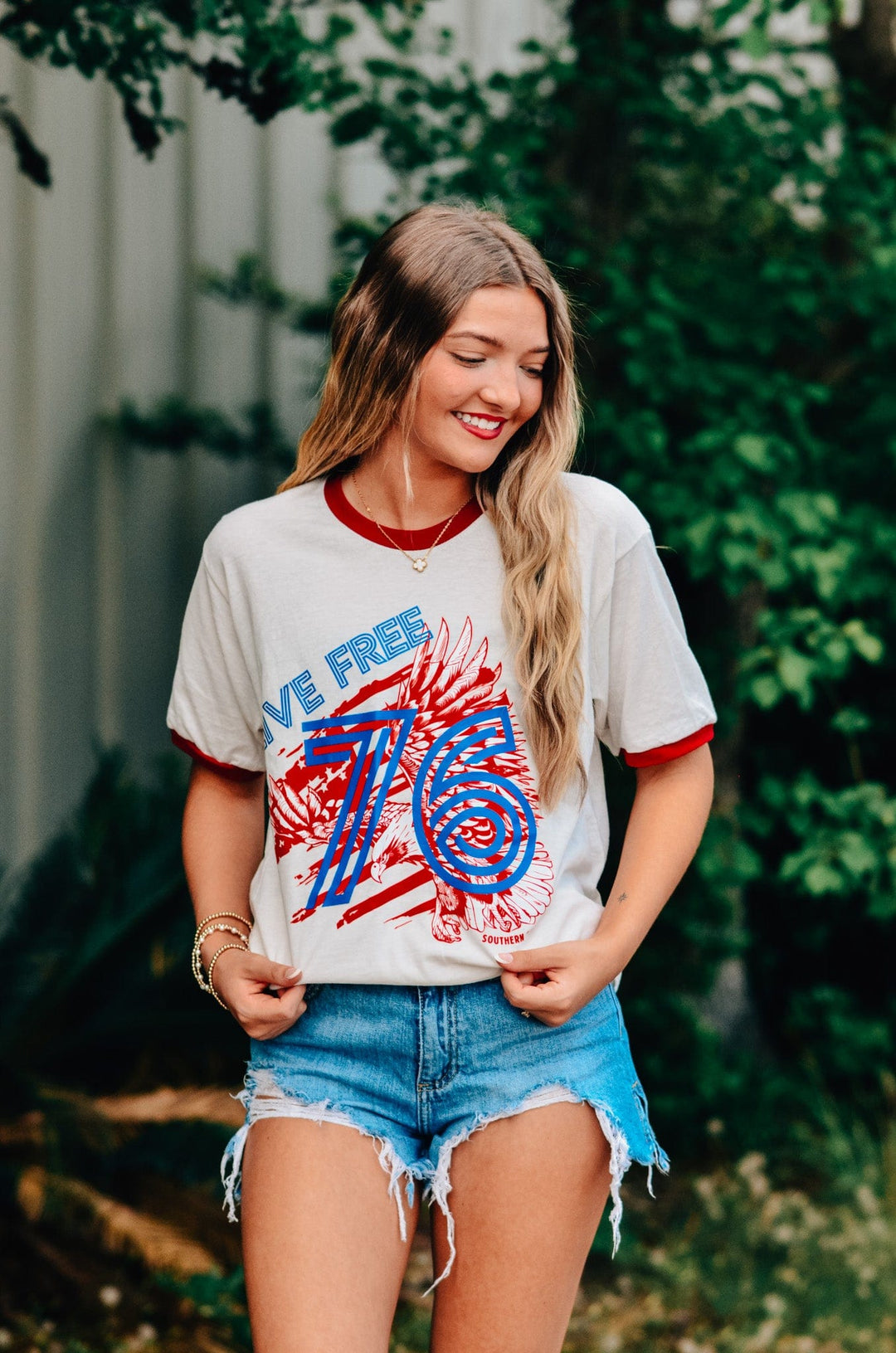 Live Free 1776 Ringer Tee