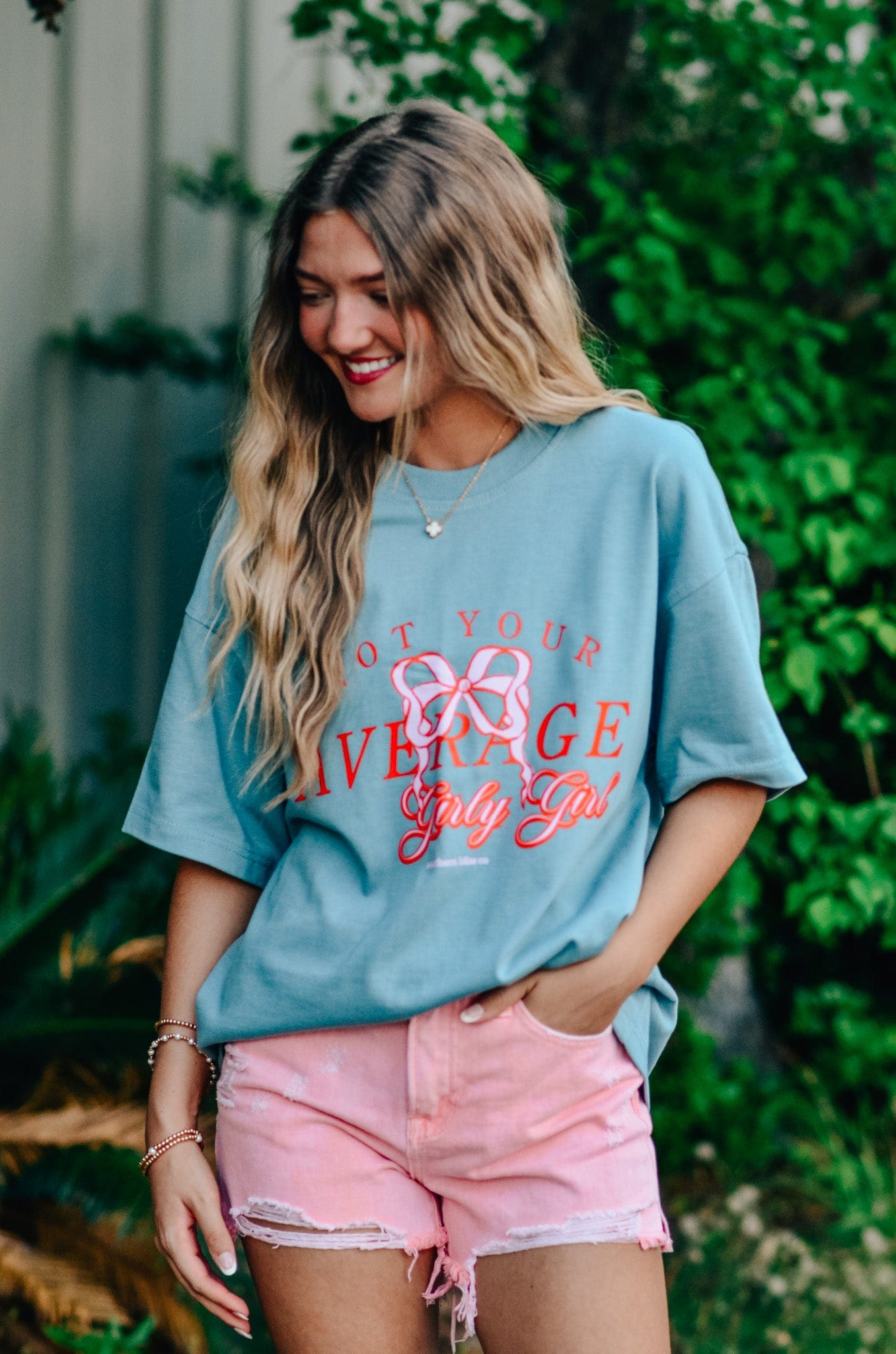 Not Your Average Girly Girl Mock Neck Tee – Southern Bliss Company