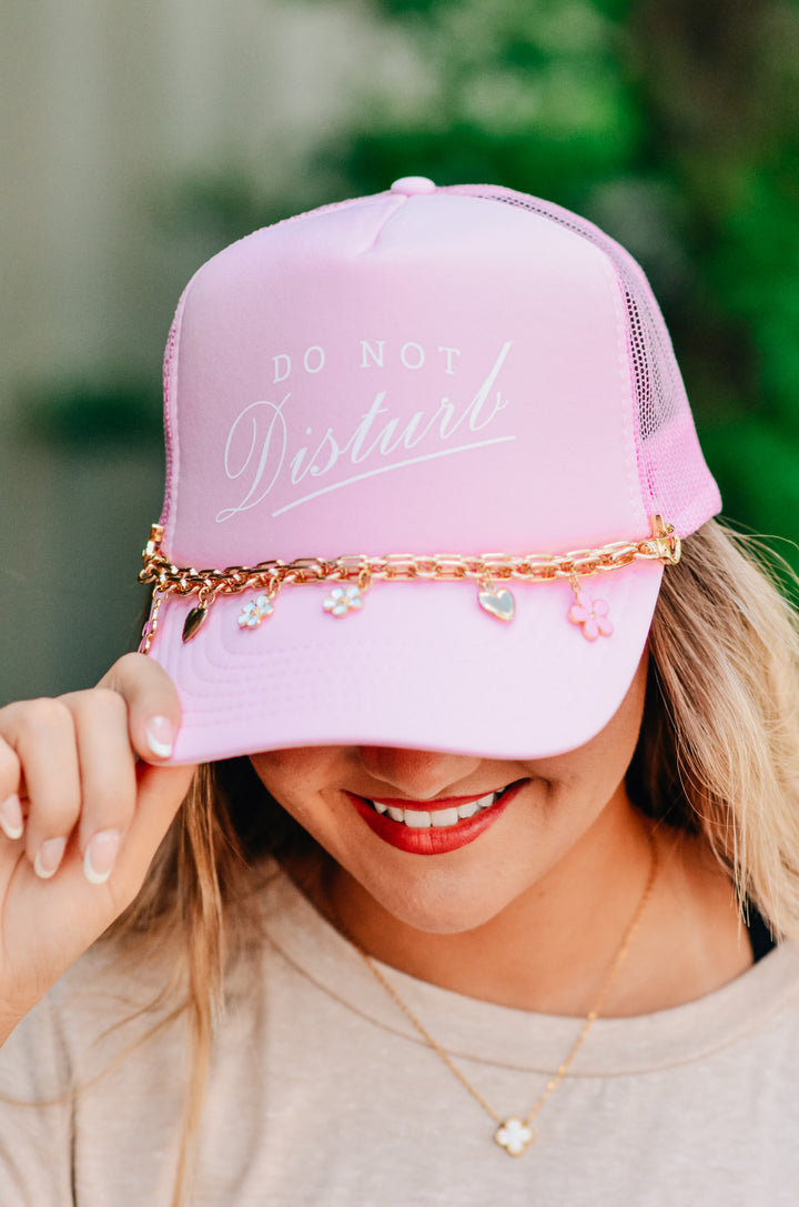 Do Not Disturb Trucker Hat - WITH CHAIN