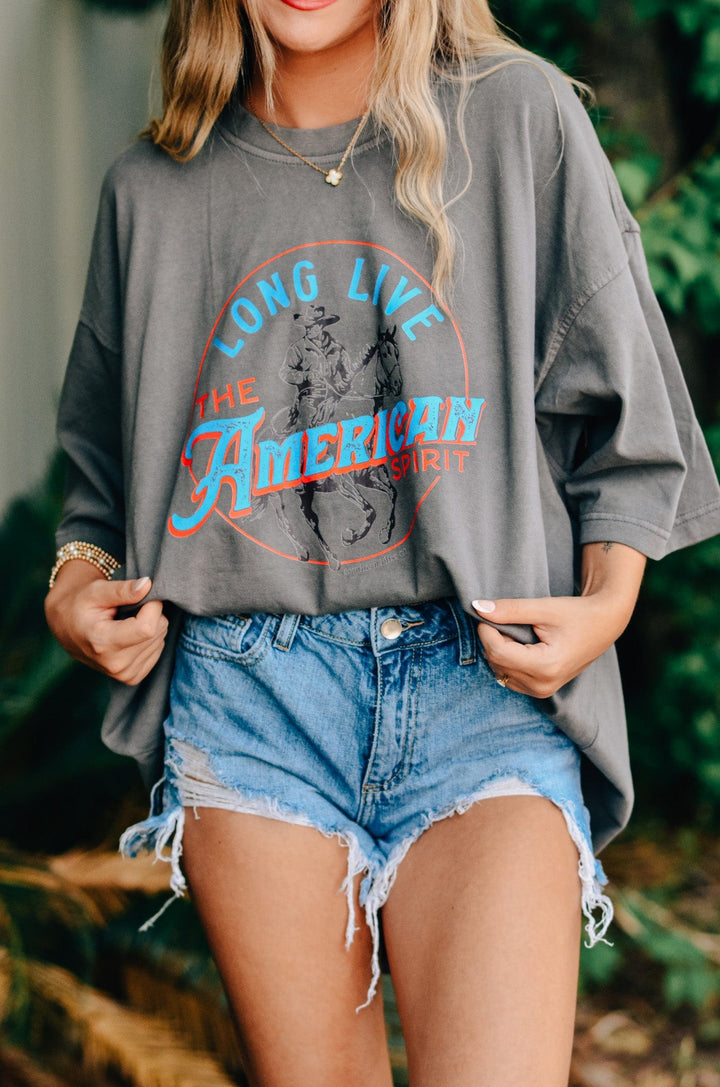 Long Live The American Spirit Mock Neck Tee