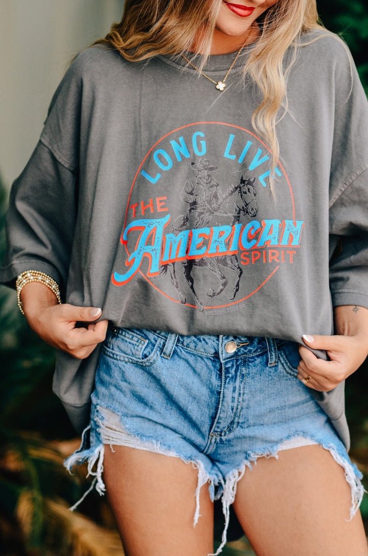 Long Live The American Spirit Mock Neck Tee