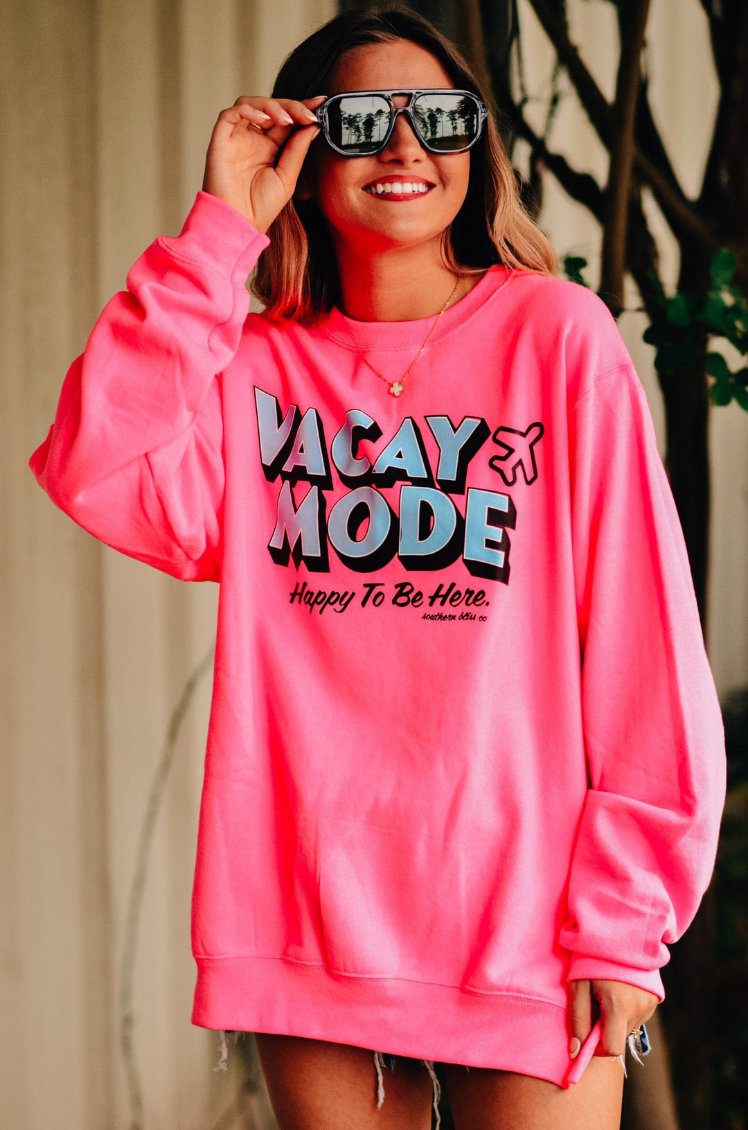 Vacay Mode Slit Sweatshirt