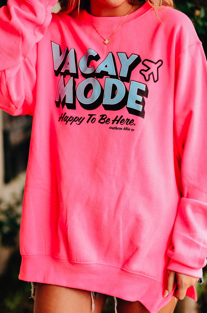 Vacay Mode Slit Sweatshirt