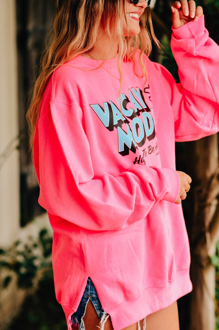 Vacay Mode Slit Sweatshirt
