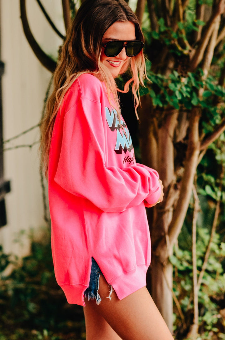 Vacay Mode Slit Sweatshirt