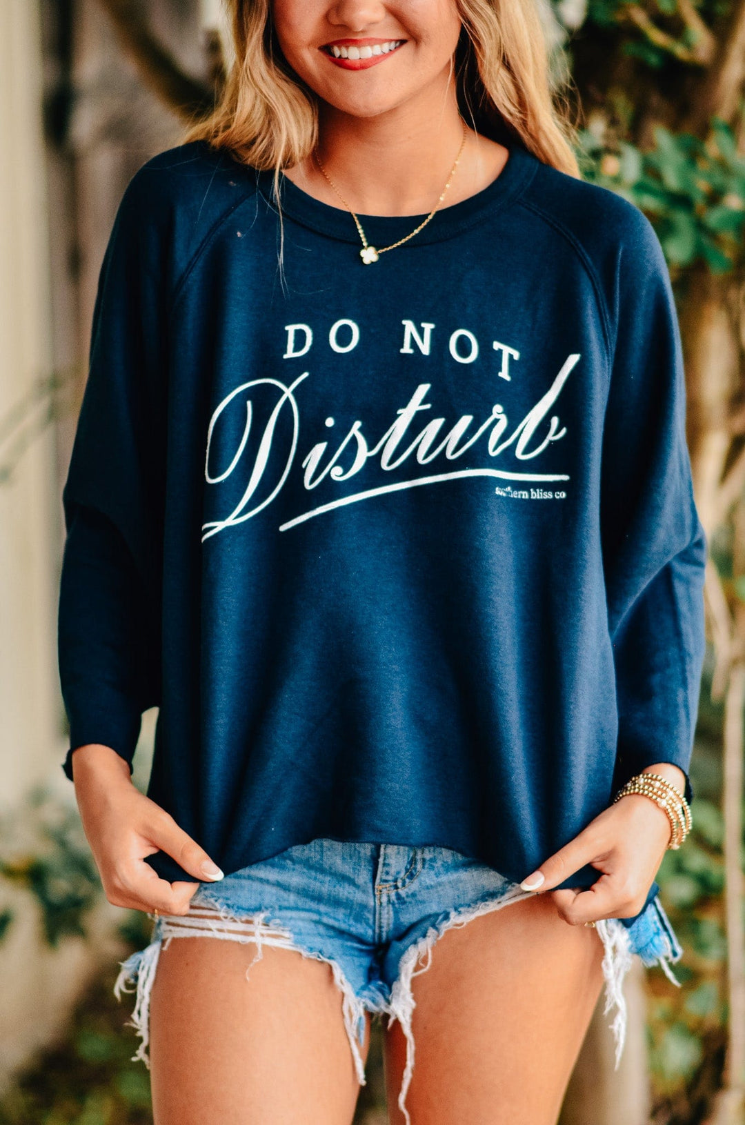 Do Not Disturb High-Low Terry Sweatshirt