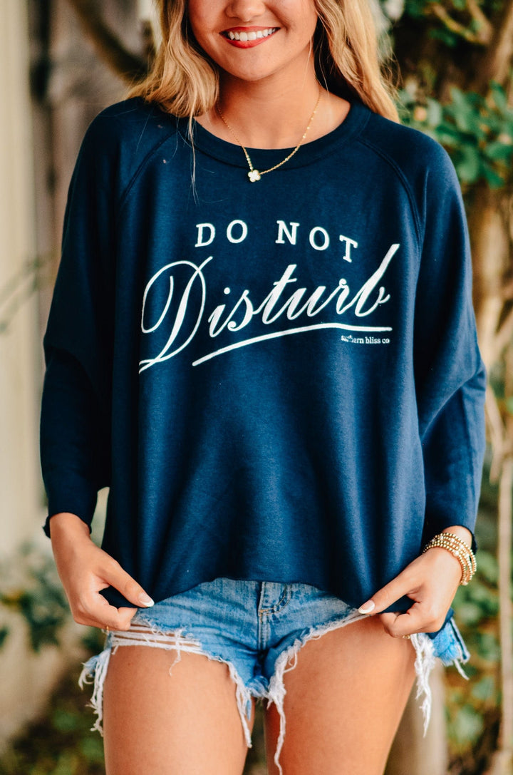 Do Not Disturb High-Low Terry Sweatshirt