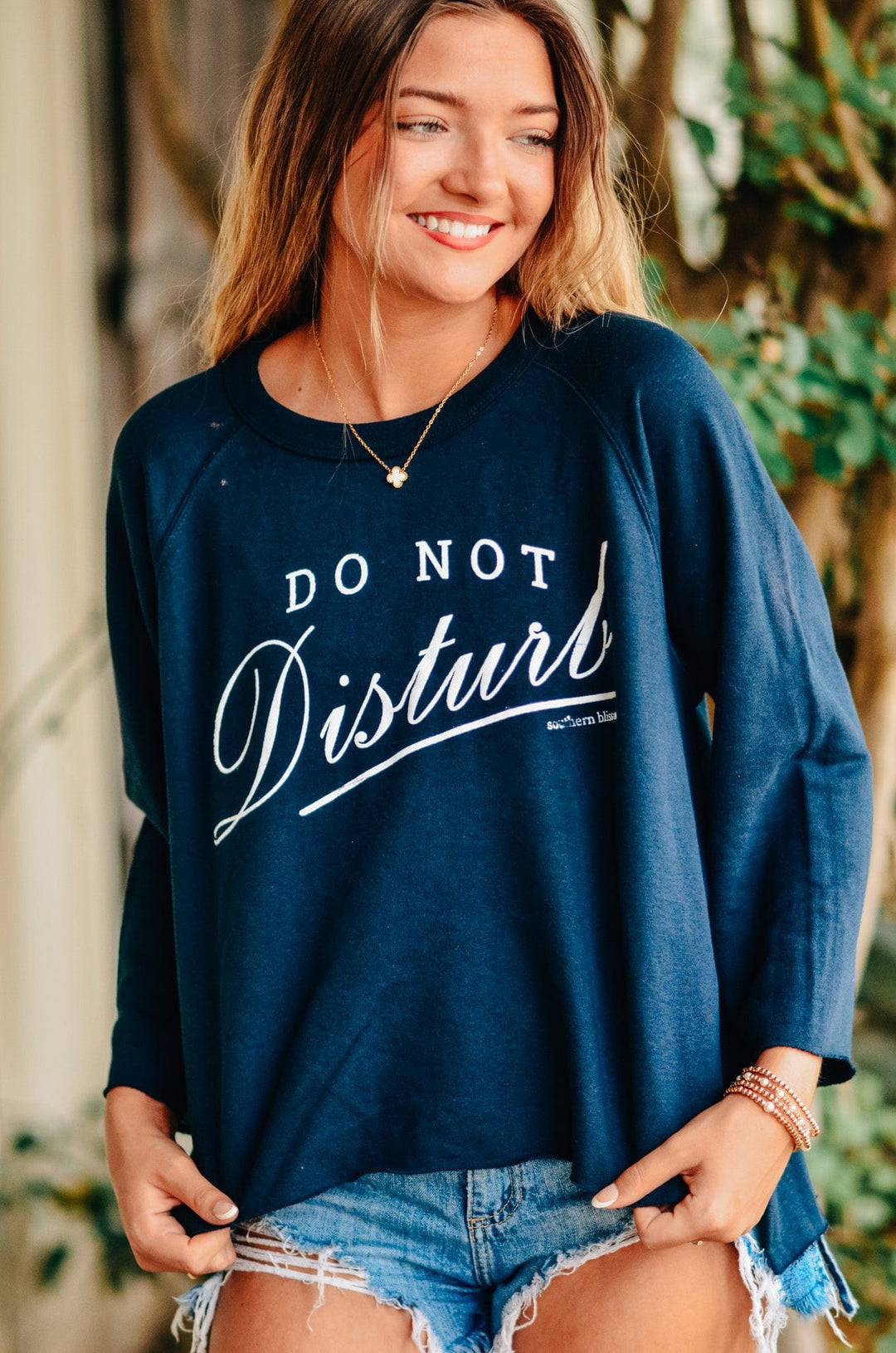 Do Not Disturb High-Low Terry Sweatshirt