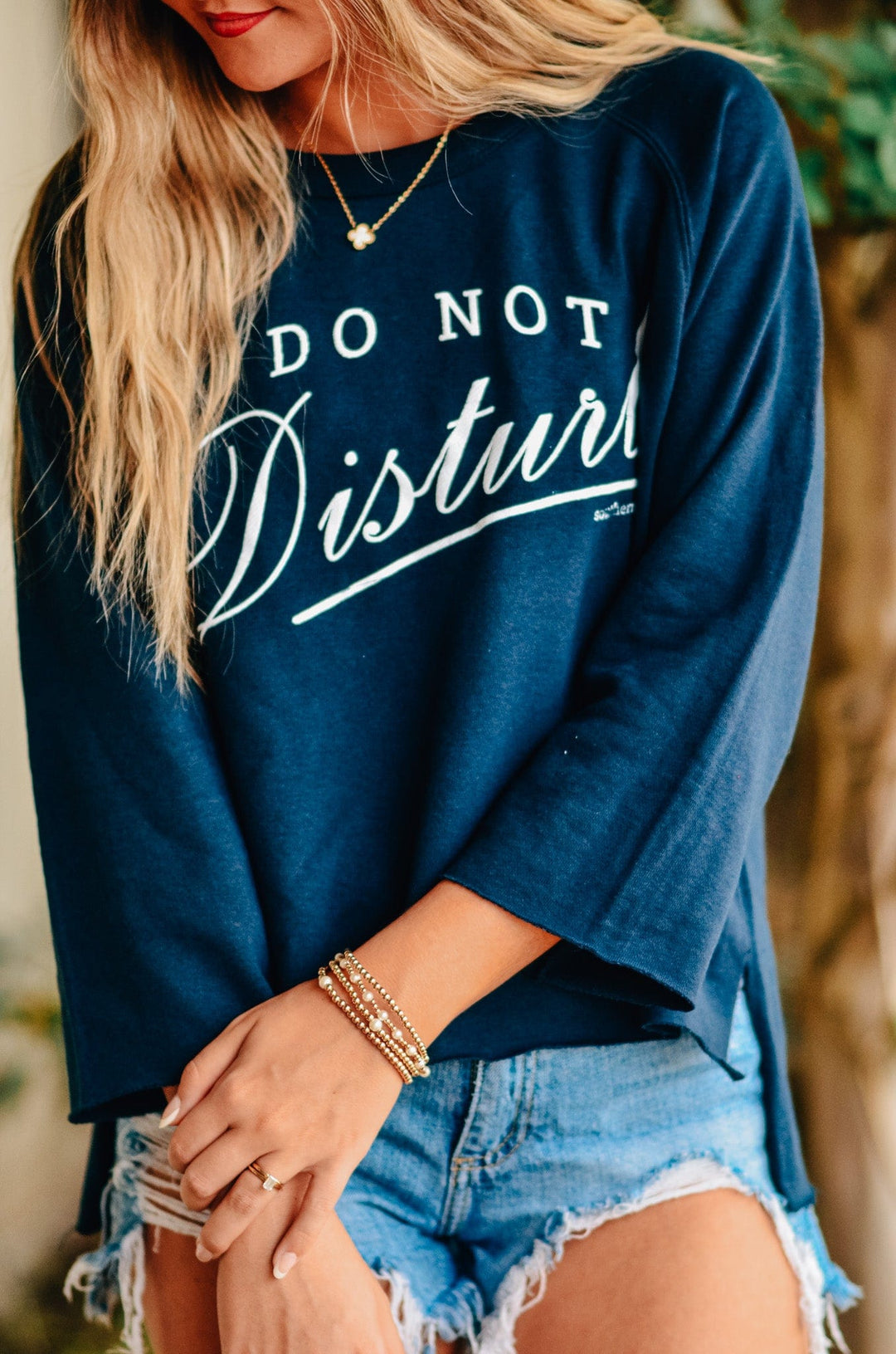 Do Not Disturb High-Low Terry Sweatshirt