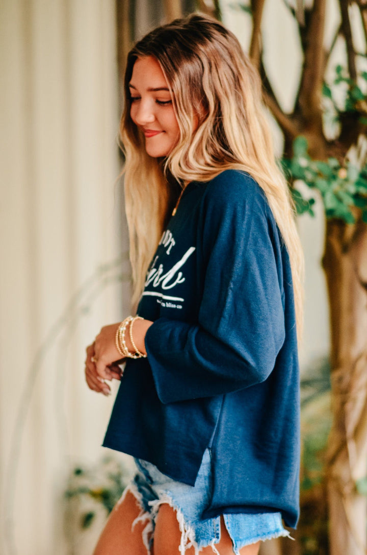 Do Not Disturb High-Low Terry Sweatshirt