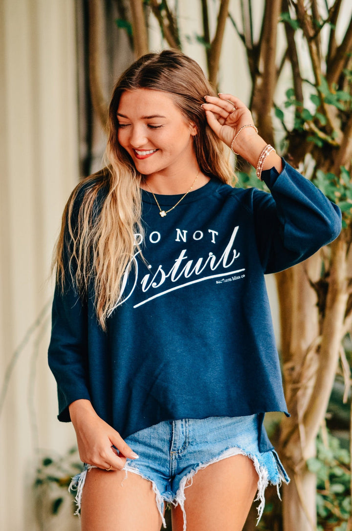 Do Not Disturb High-Low Terry Sweatshirt