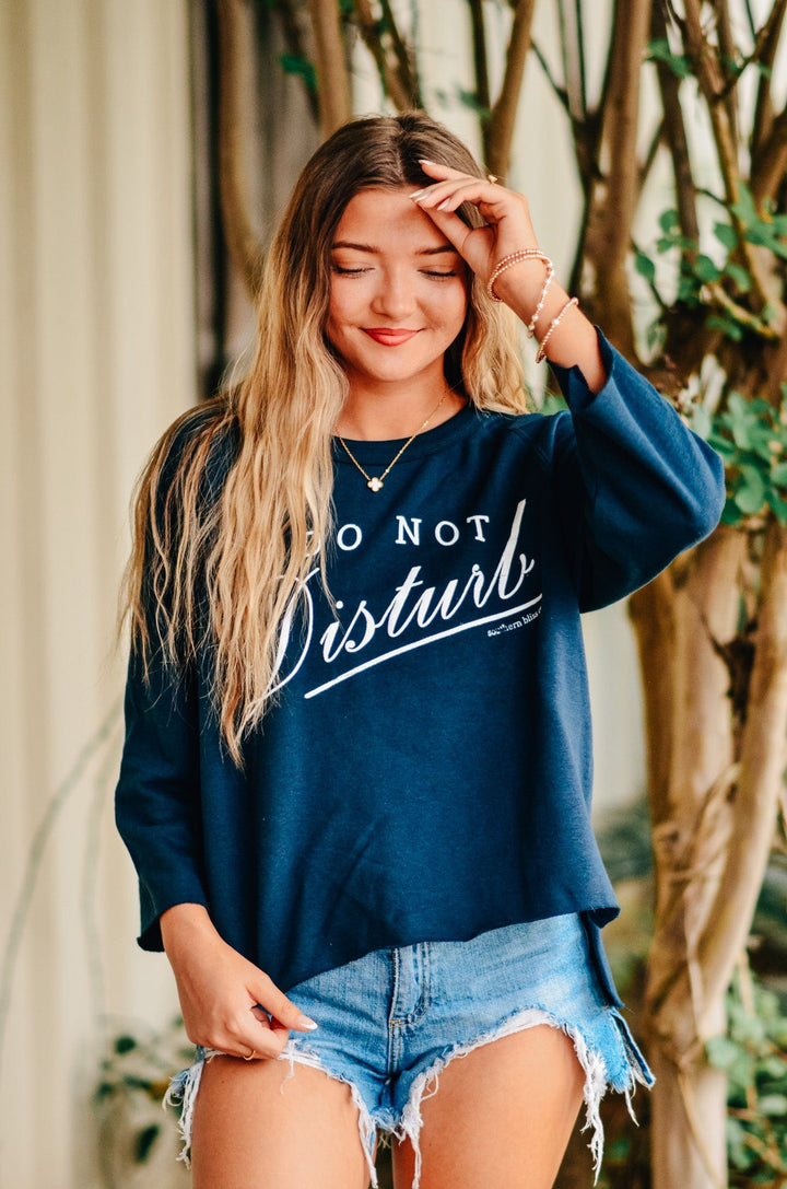 Do Not Disturb High-Low Terry Sweatshirt
