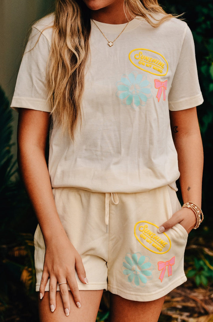 Sunshine Ivory Patch Tee
