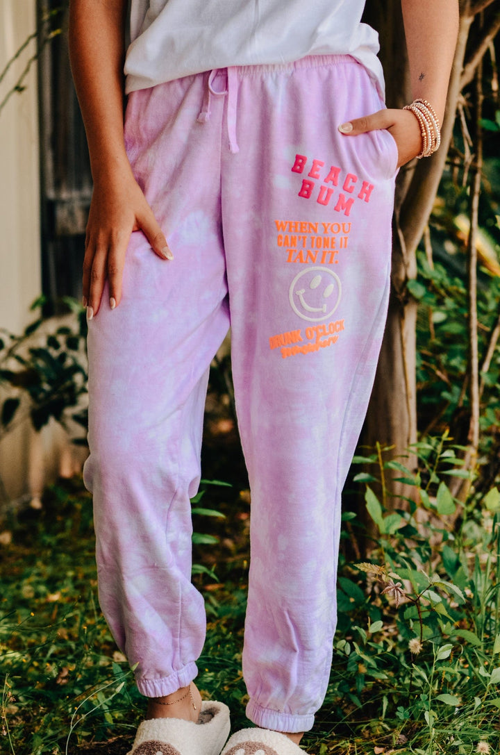 Beach Bum Tie Dye Patch Joggers