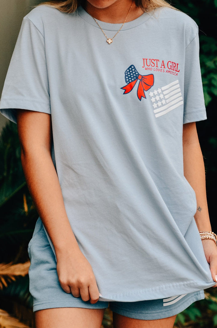 Just A Girl America Patch Tee